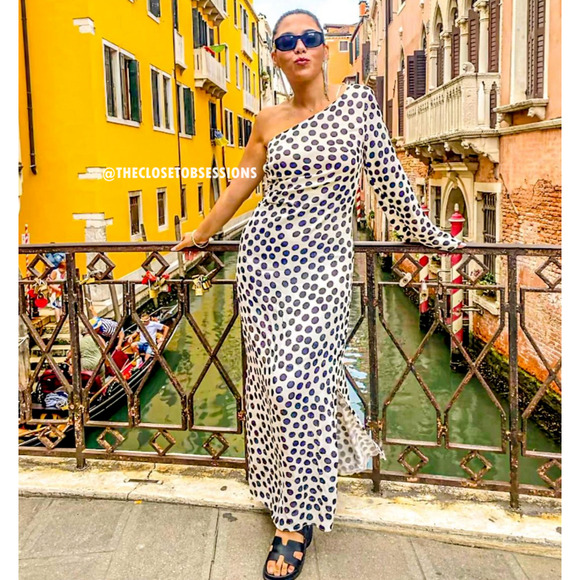 MANGO BLOGGER FAVE!!! Printed Long Dress NWT - Picture 12 of 16